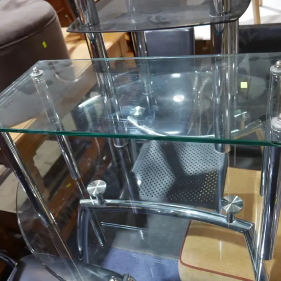 Glass top side table