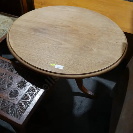 Round side table