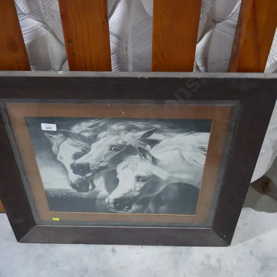 Framed horses print