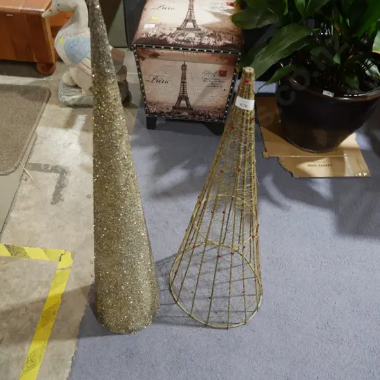 Two Christmas tree ornaments