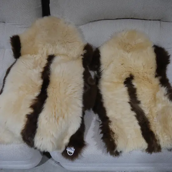 Two sheepskin rugs