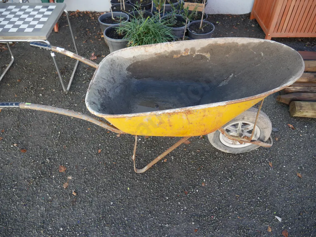 Yellow wheel barrow Image 1++