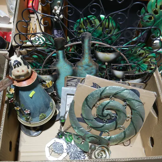 Metal wall hangings etc