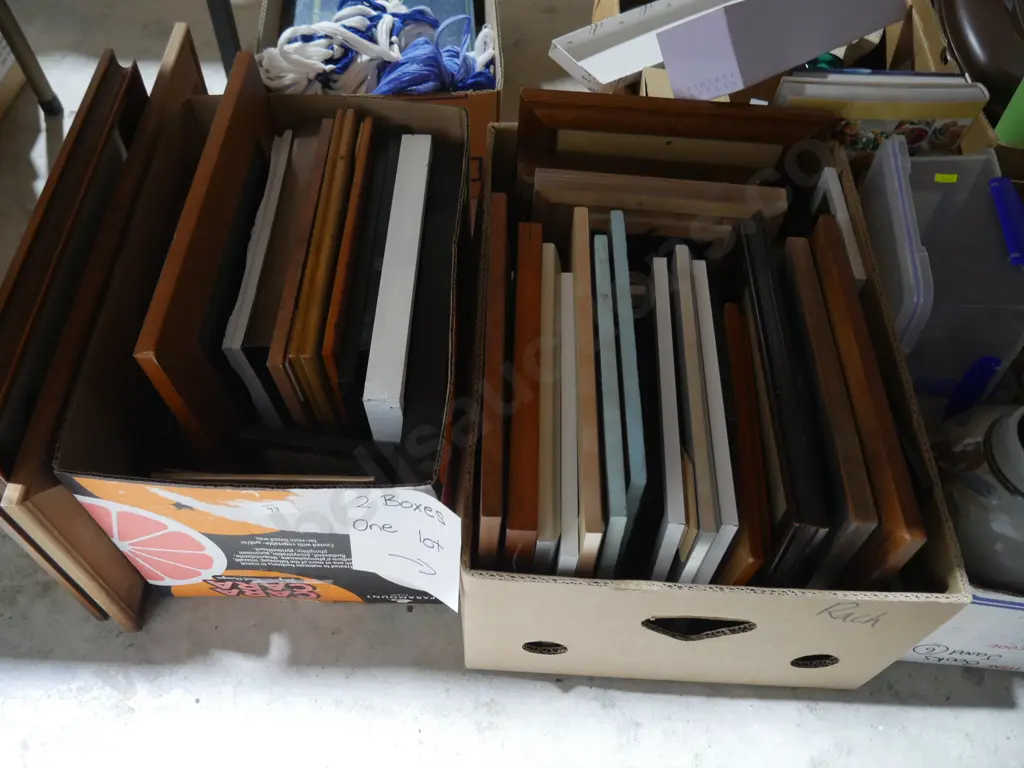 2 boxes of picture frames Image 1++