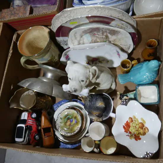 Dog ornaments, China etc
