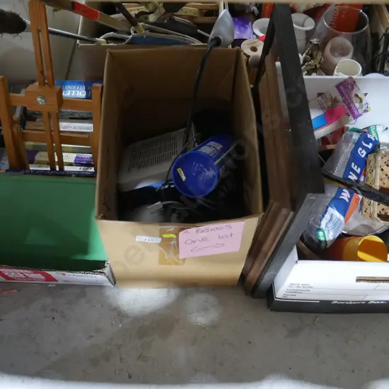 3 boxes of assorted sundries