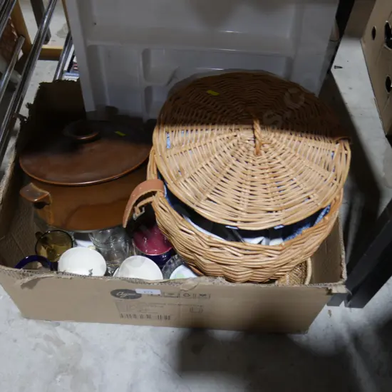 China, cutlery, sewing basket etc