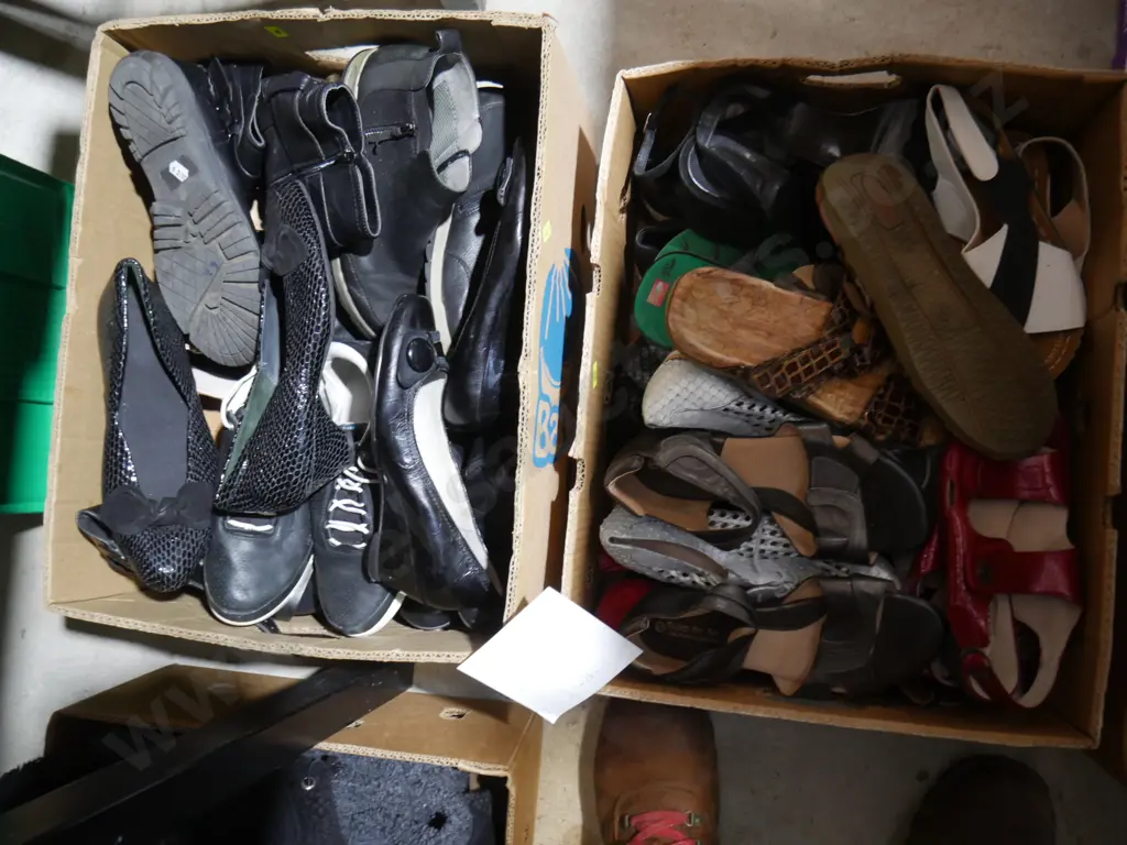 5 boxes of shoes and clothes Image 1++