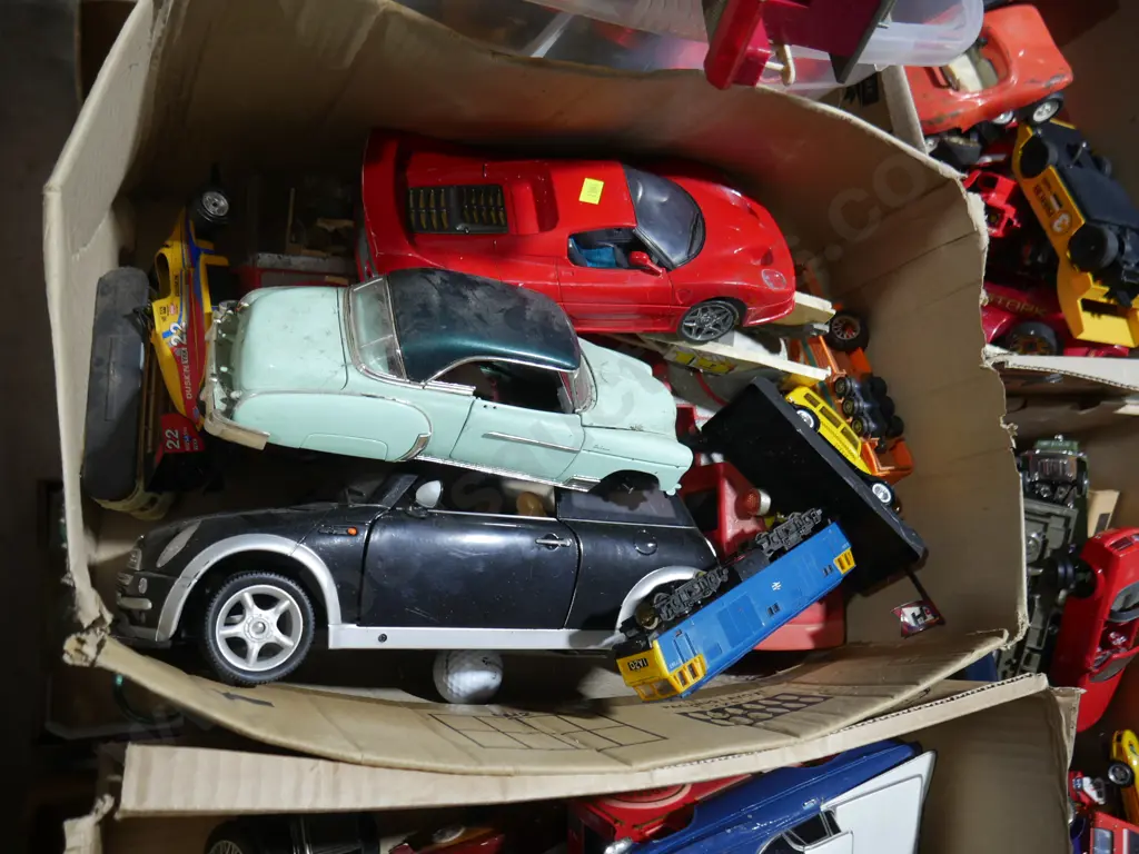 Box of toy vehicles Image 1++
