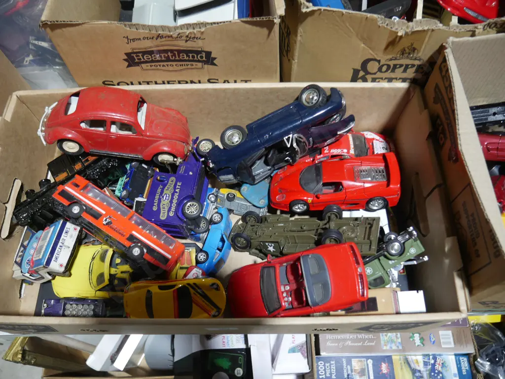 Box of toy vehicles Image 1++