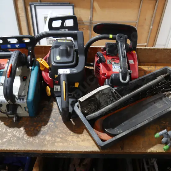 3 chainsaws and parts
