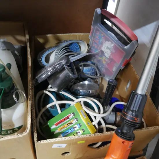 Sanding belts, drill etc