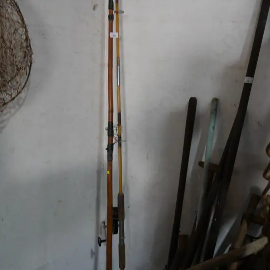 Two fishing rods and reel