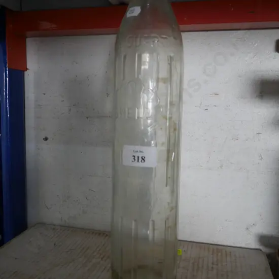 Glass shell oil bottle