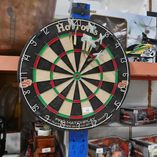 Dartboard and darts