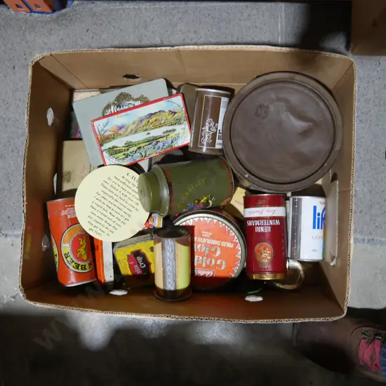 Assorted tins
