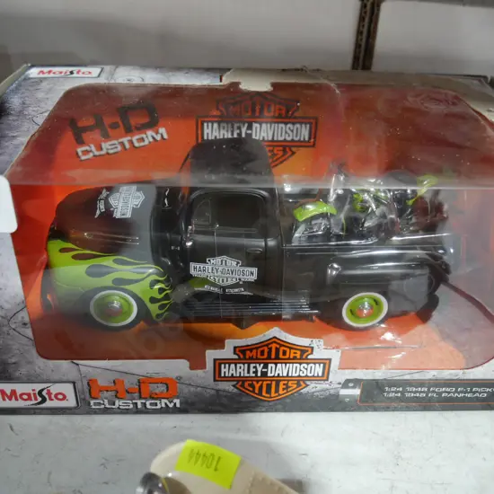 Model pickup truck and bike