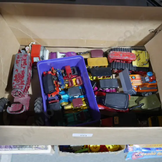 Box of model cars