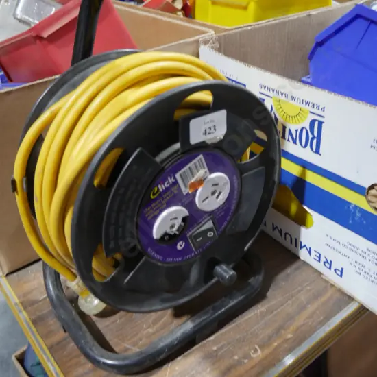 Extension cord on reel