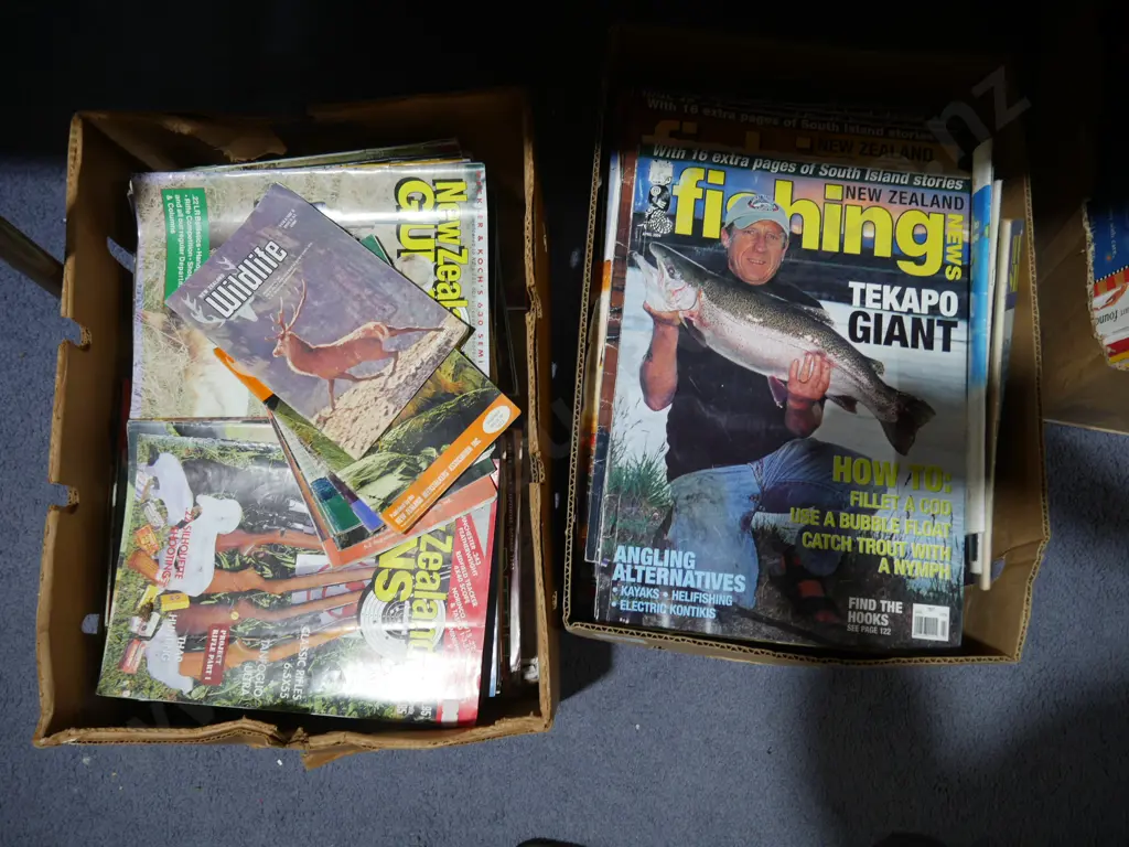 Two boxes of magazines Image 1++