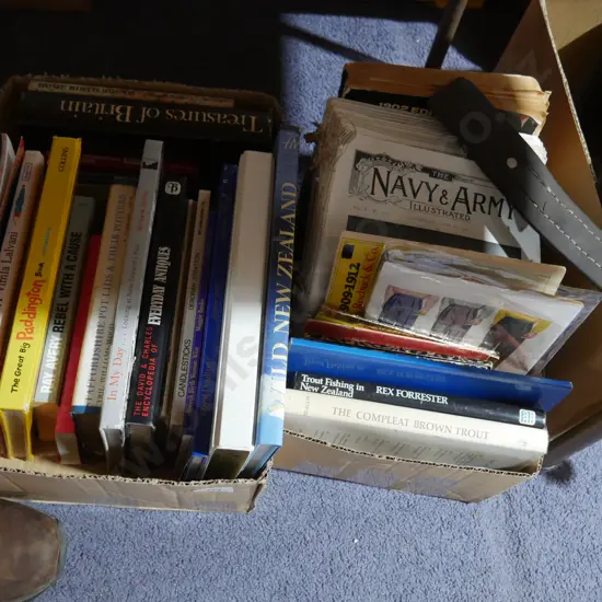 Two boxes of books
