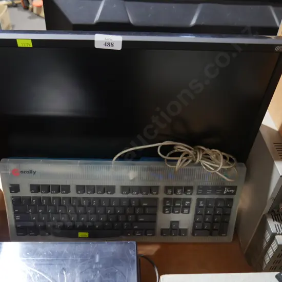 Monitor and keyboard