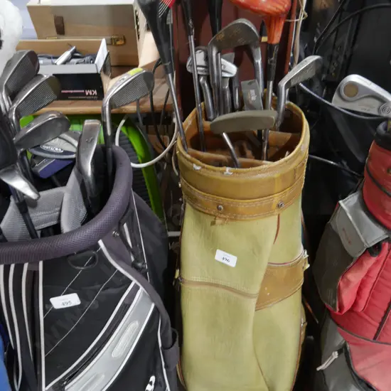 Golf bag and clubs