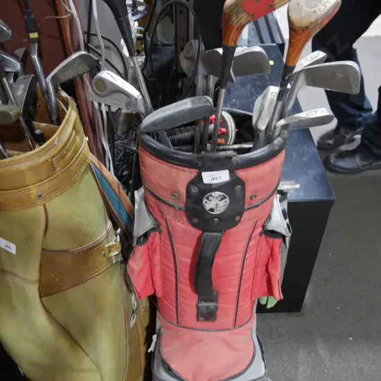 Golf bag and clubs