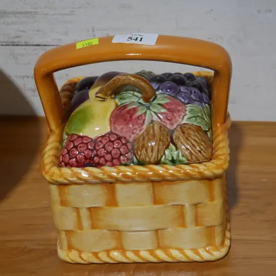 Sarreguemines Porcelain basket