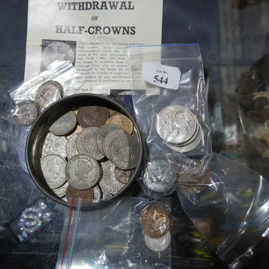 Assorted coins etc