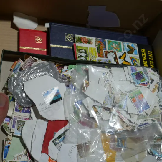 Stamp albums and loose stamps