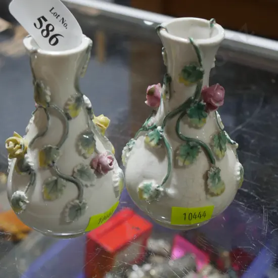 Pair of floral vases