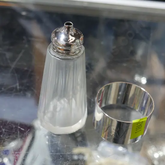 Silver napkin ring etc