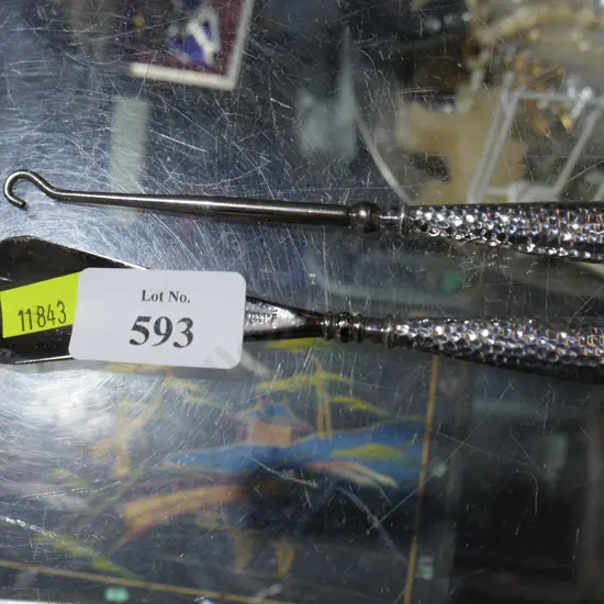 Silver crochet hook etc