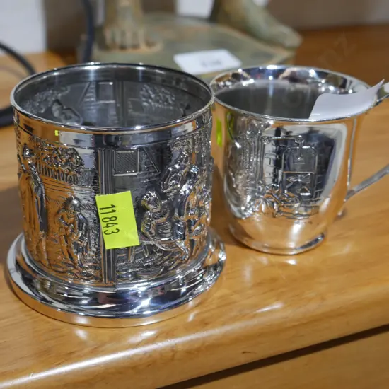 Silver cup etc