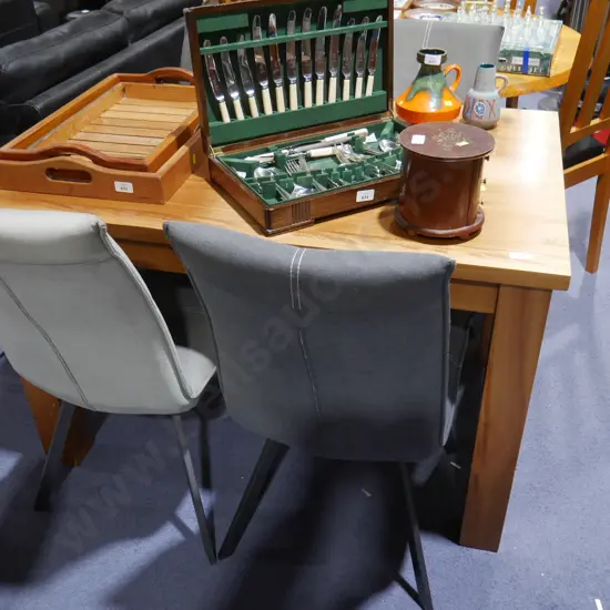 Dining table and four chairs