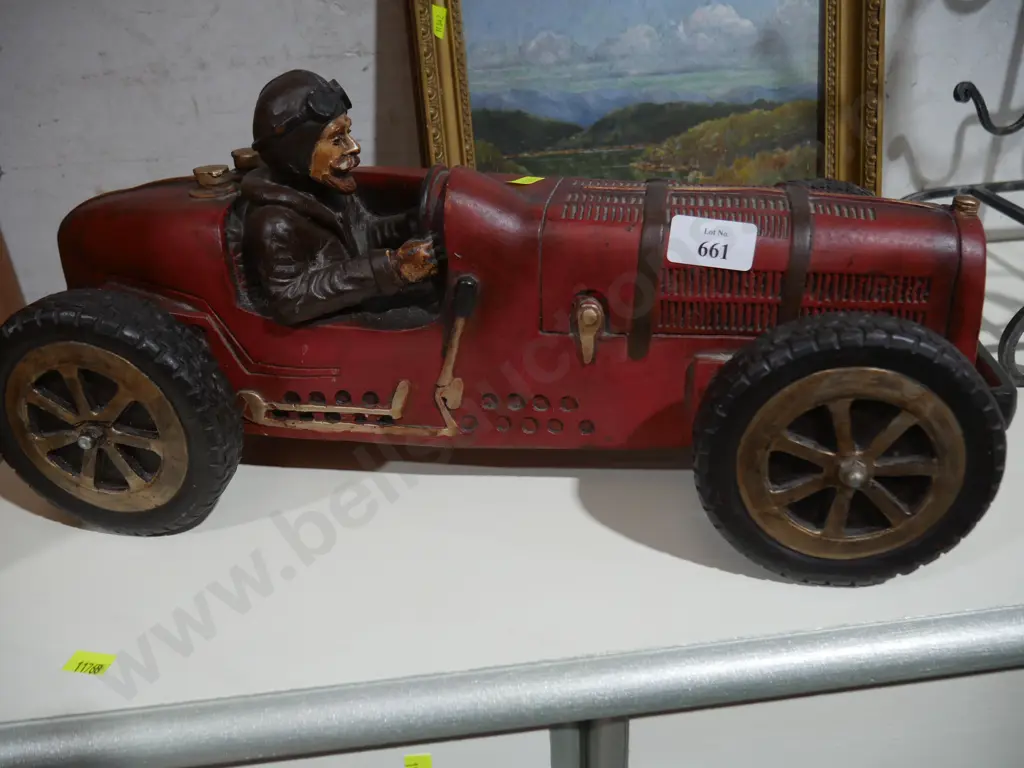 Bugatti racing car with driver Image 1++