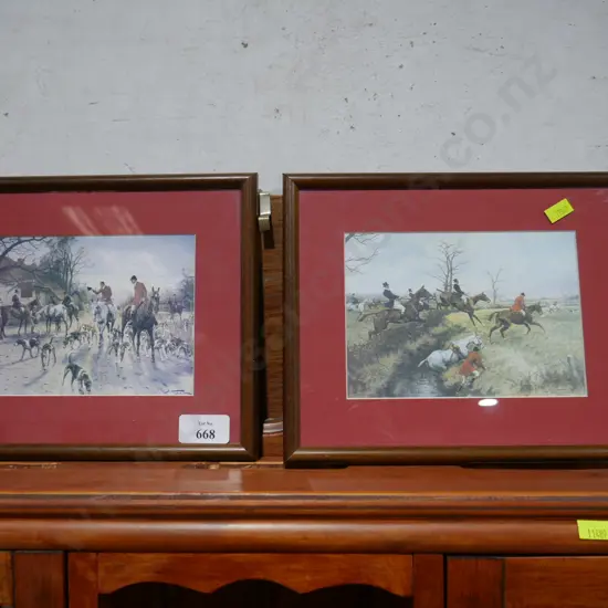 Hunting scene prints