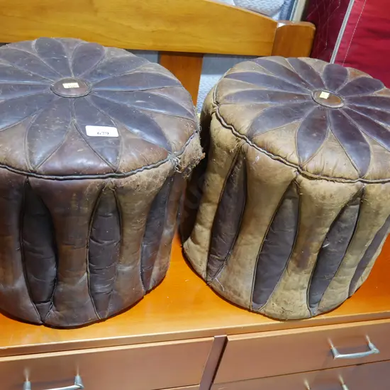Leather footstools