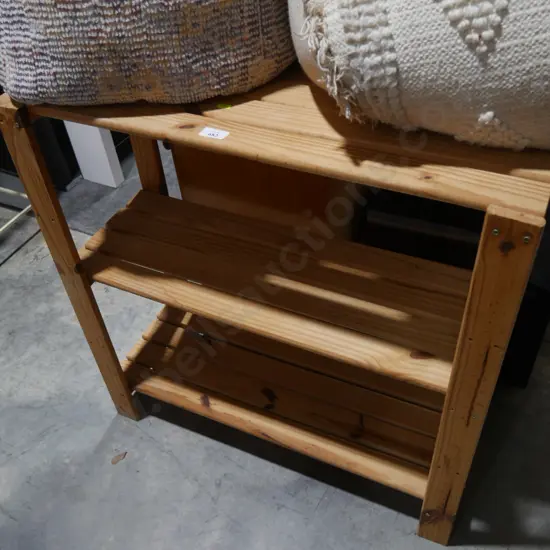 Wooden shelving