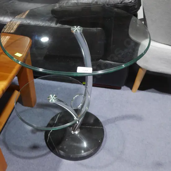 Glass occasional table