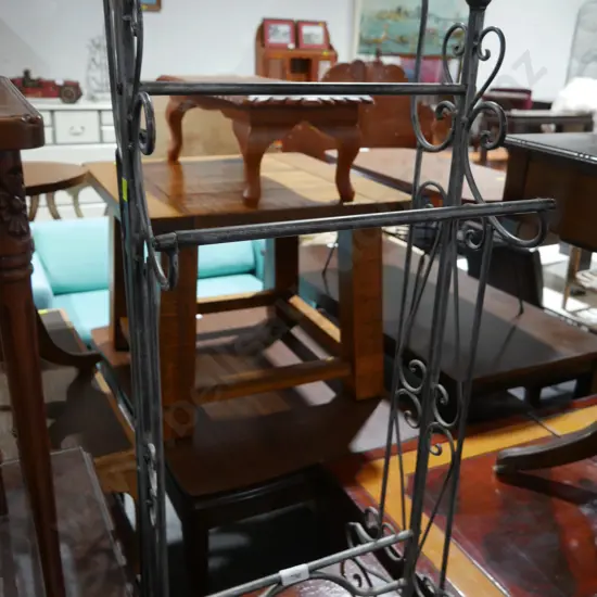 Wrought iron towel rail