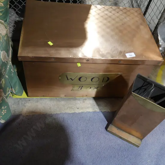 Copper wood box etc