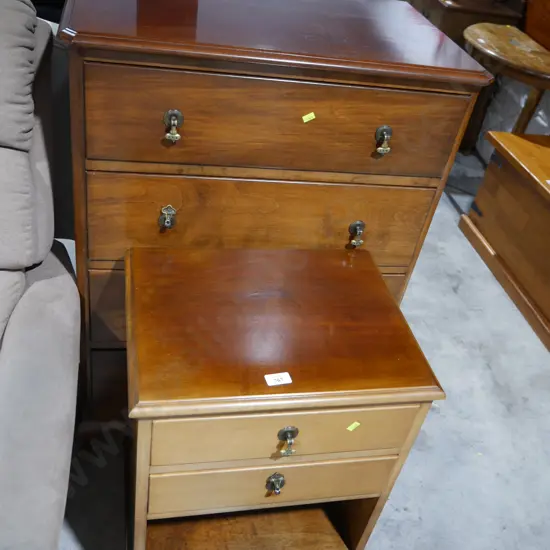 Chest of drawers and bedside