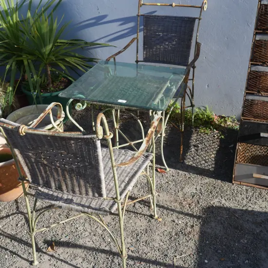 Outdoor table and 2 chairs