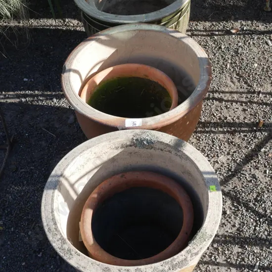 Assorted plant pots