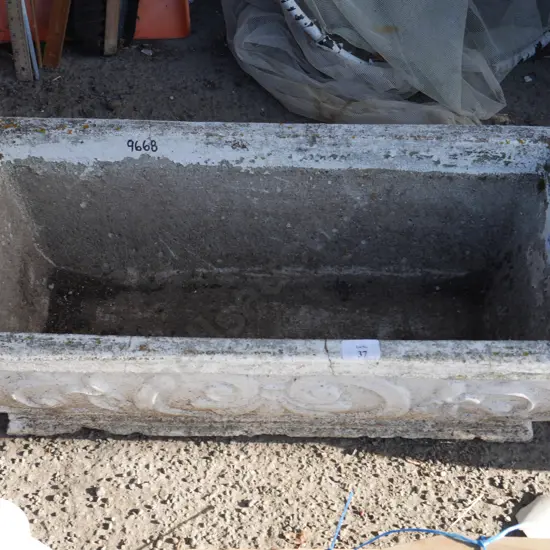 White concrete planter