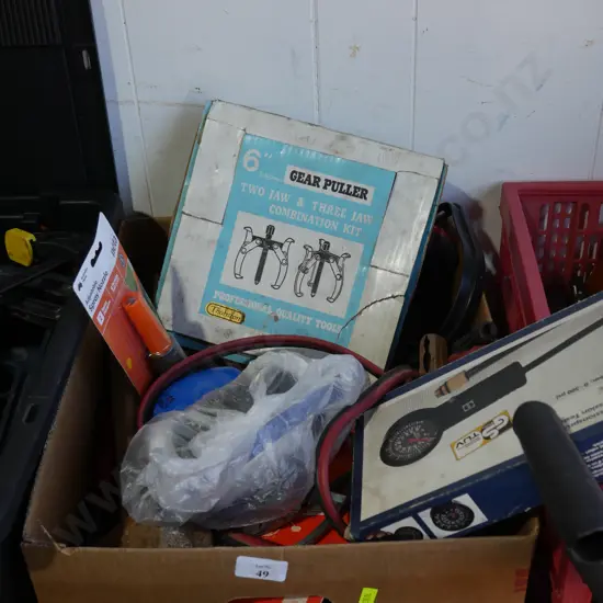Box of garage sundries