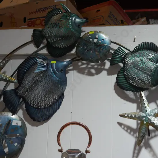 Metal fish wall decor
