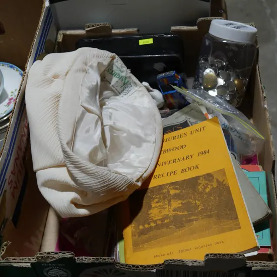 Old booklets, buttons etc
